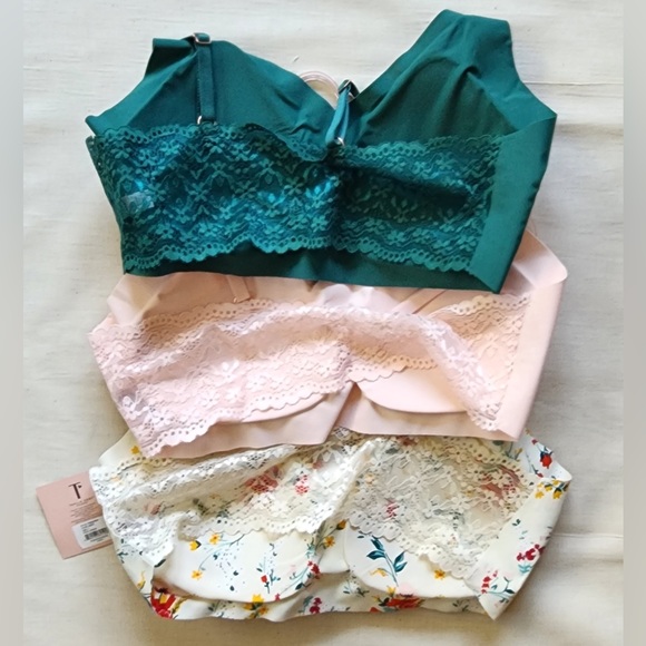 Thalia Sodi 3pc Laser Cut Tech Sealed Removable Pads Pull On No Show Edge Bras - Picture 2 of 7